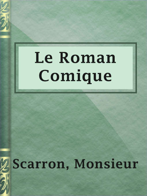 Cover image for Le Roman Comique